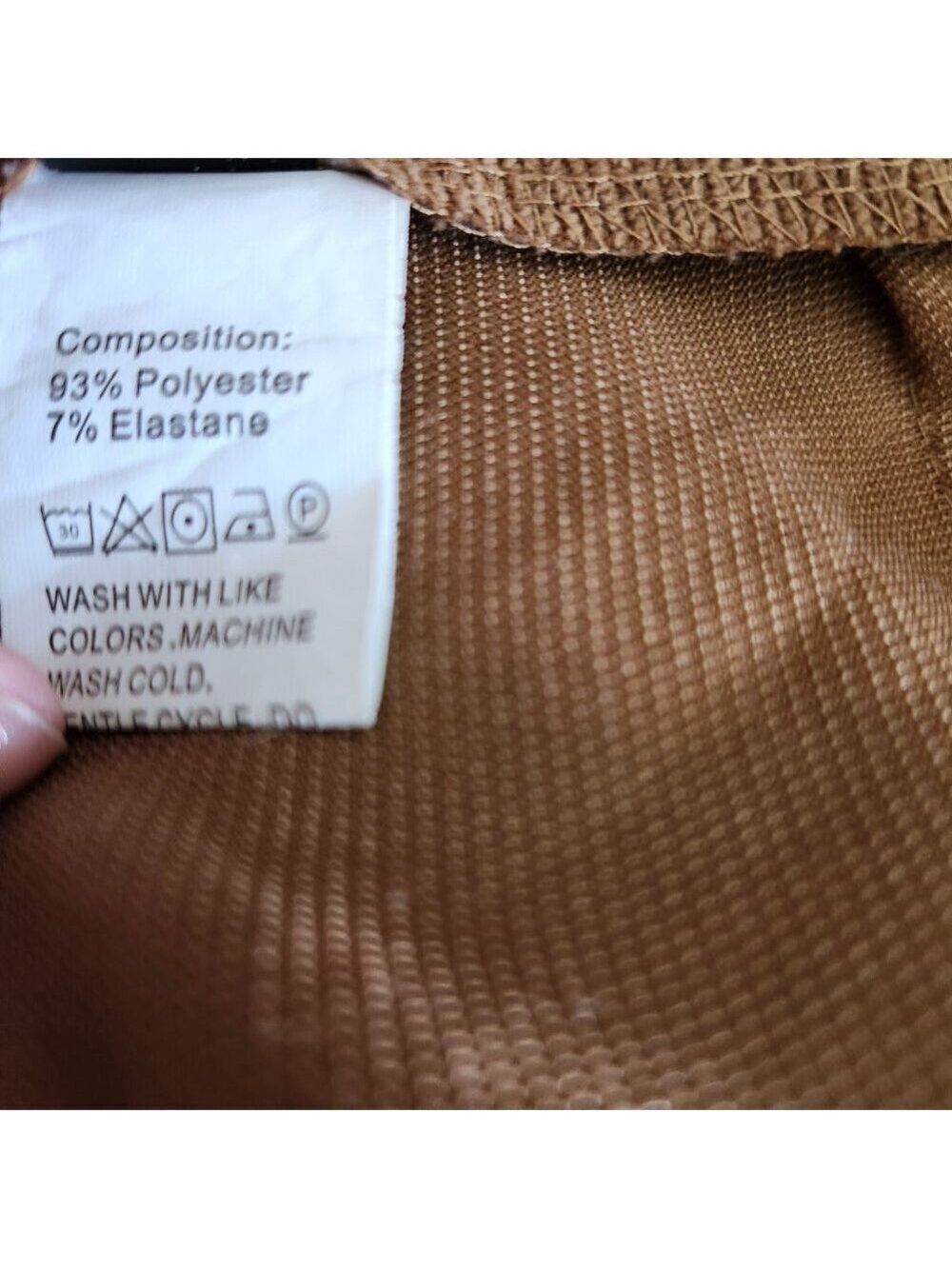 Mini Skirt Womens Size Large Brown Corduroy Full Zipper in Back Shein - Picture 6 of 7
